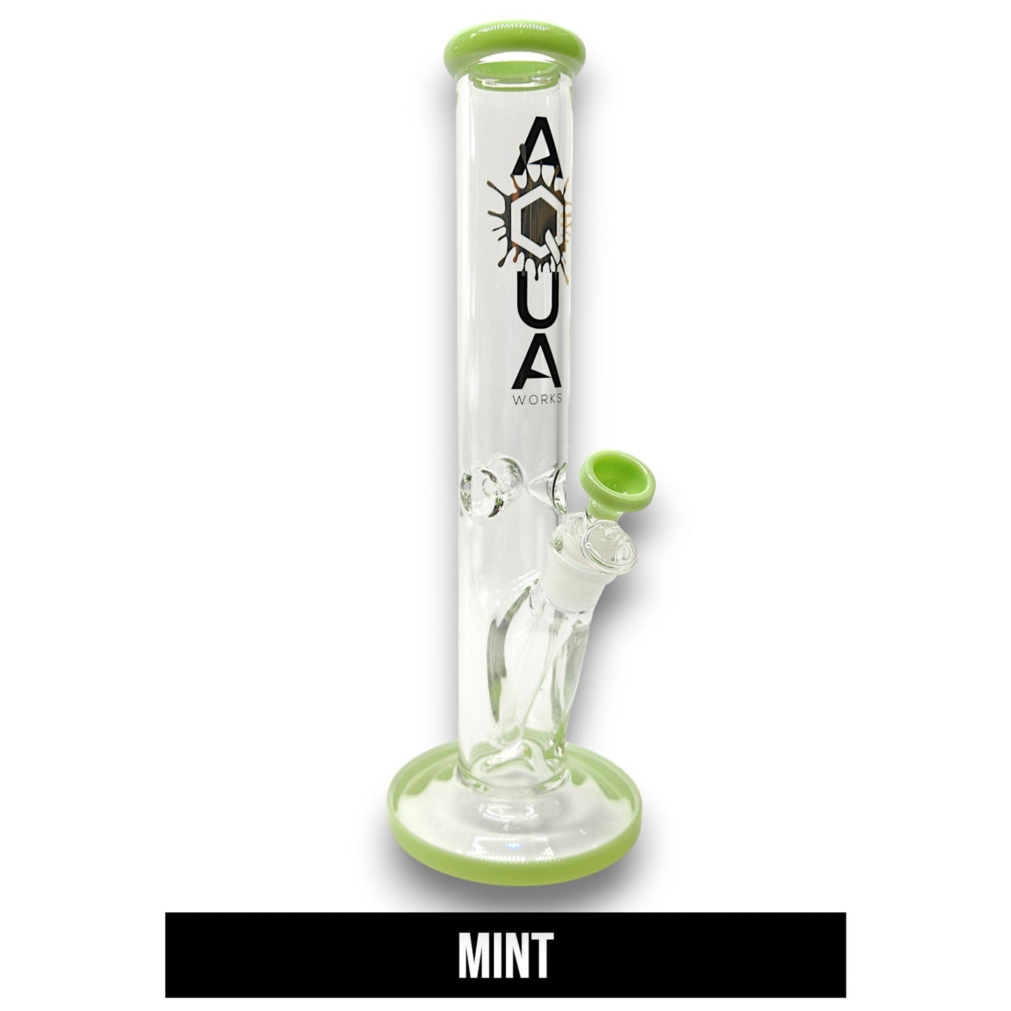 14" Aqua Works Heavy Duty Straight Tube Bong