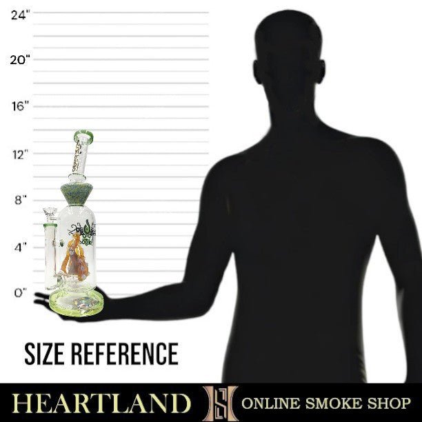 14" Biigo Glass Kraken Octopus Circ Perc Bong