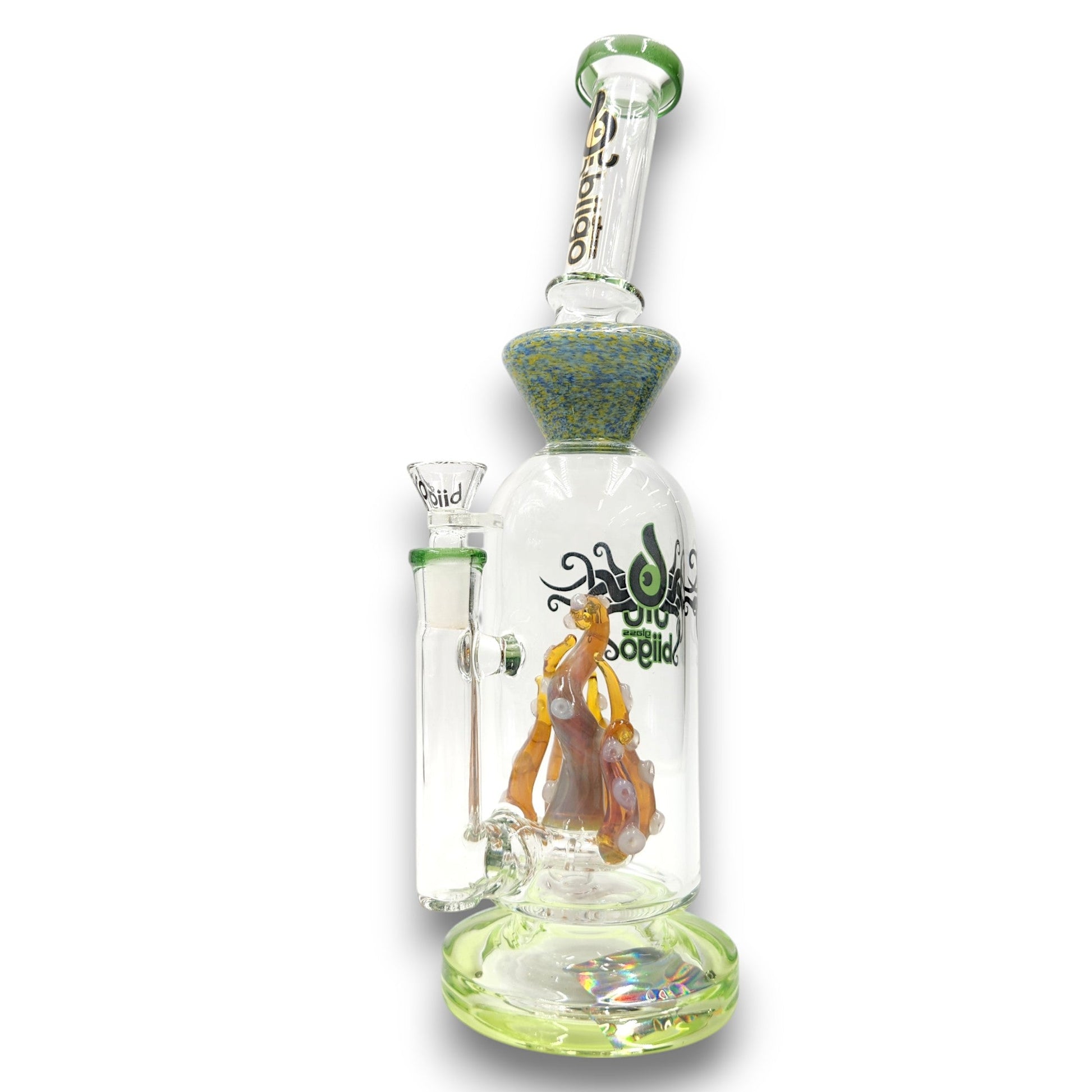14" Biigo Glass Kraken Octopus Circ Perc Bong