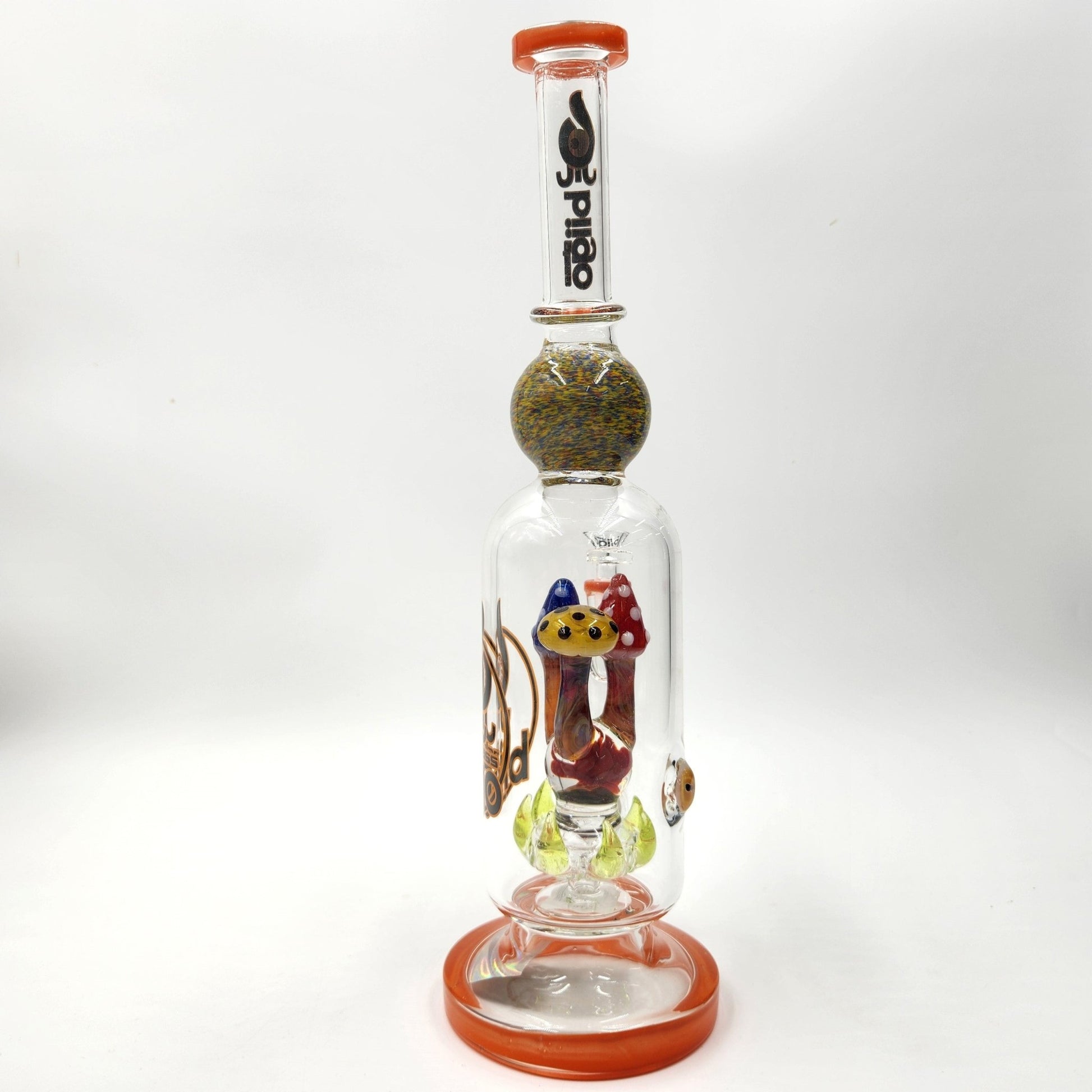 14" Biigo Glass Mushroom Circ Perc Bong