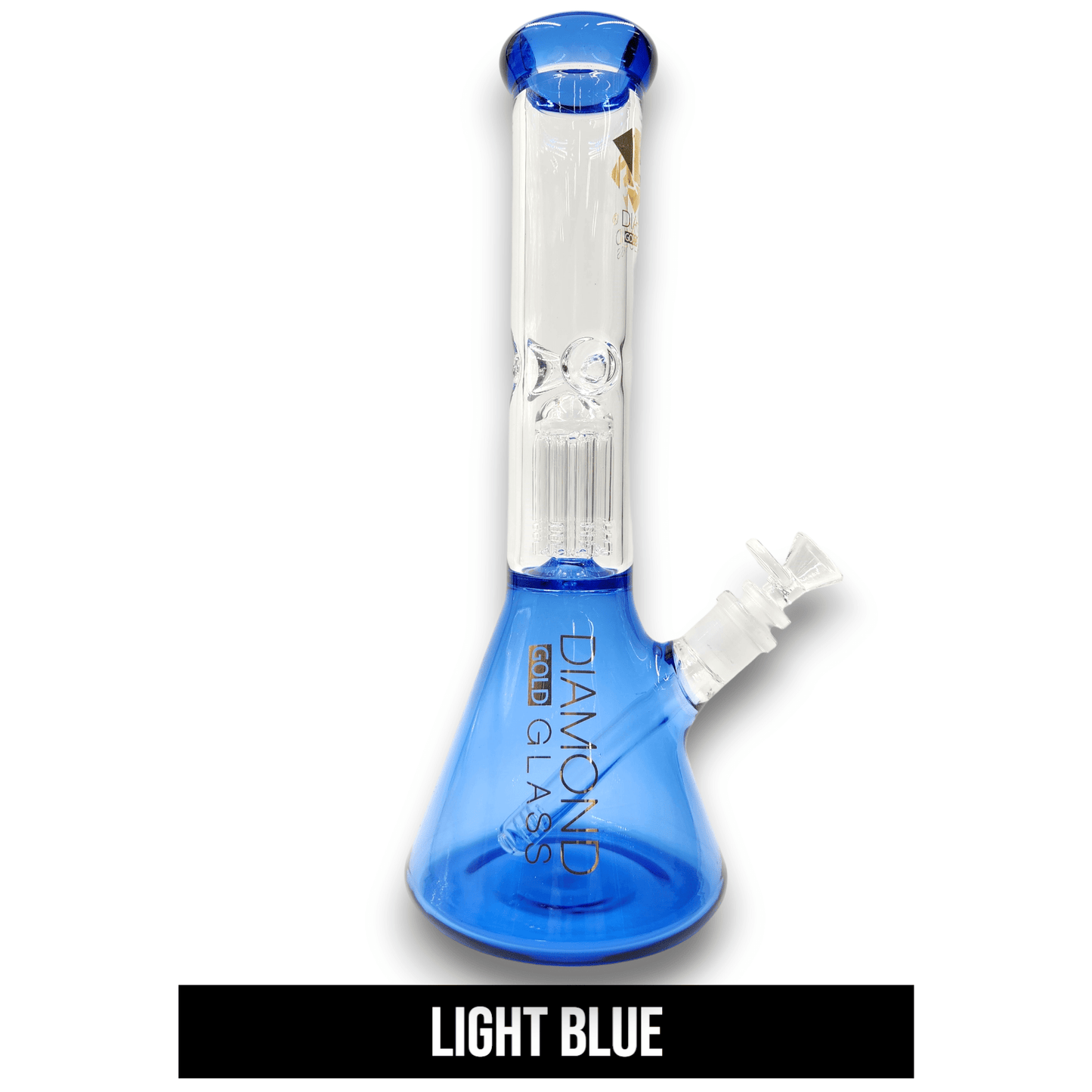 14" Diamond Glass Colored Tree Percolator Beaker Bong