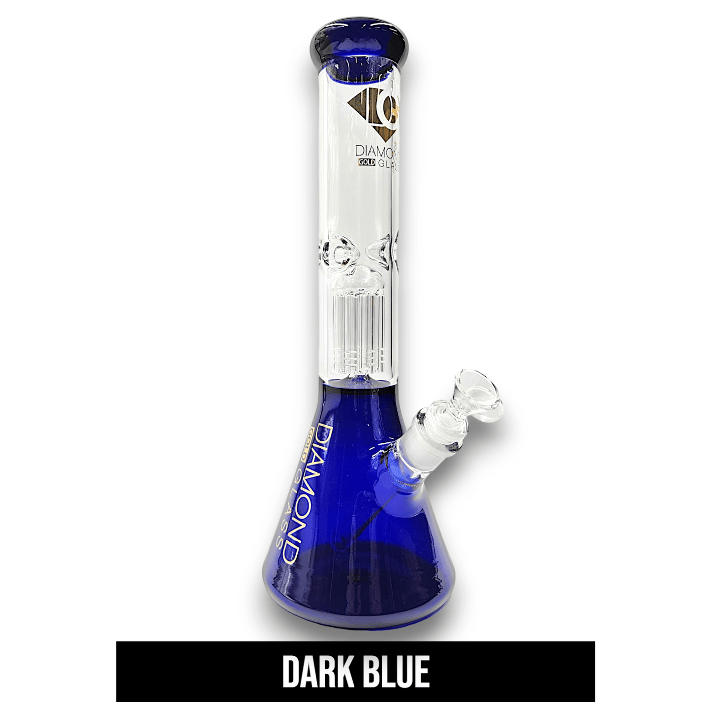 14" Diamond Glass Colored Tree Percolator Beaker Bong