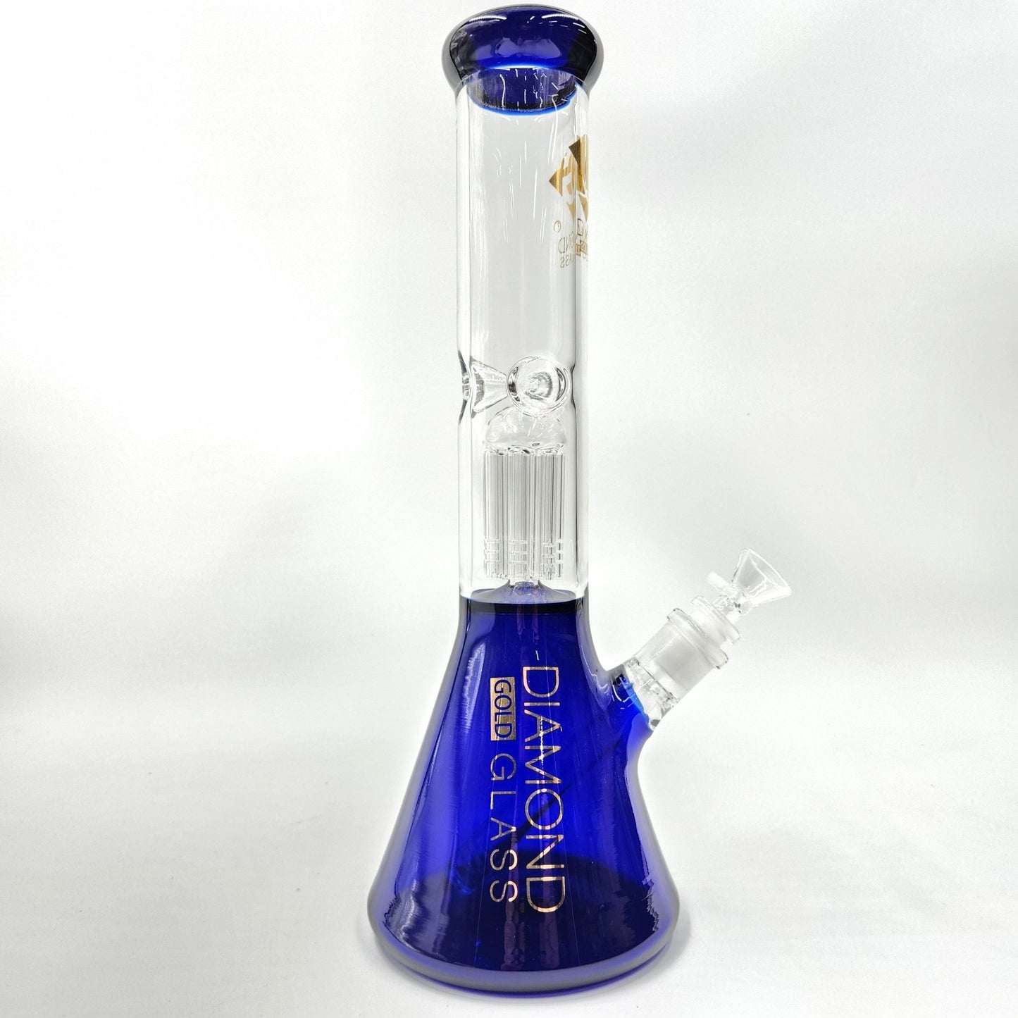 14" Diamond Glass Colored Tree Percolator Beaker Bong