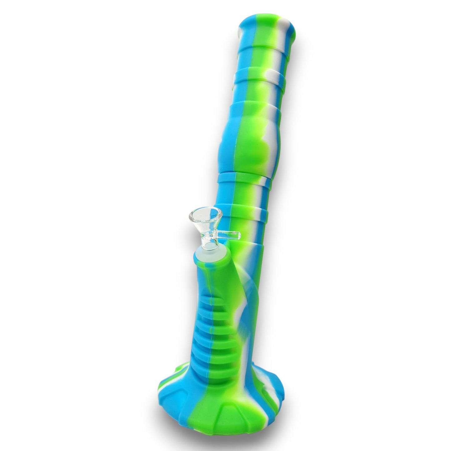 14" Silicone Leaning Straight Tube Bong