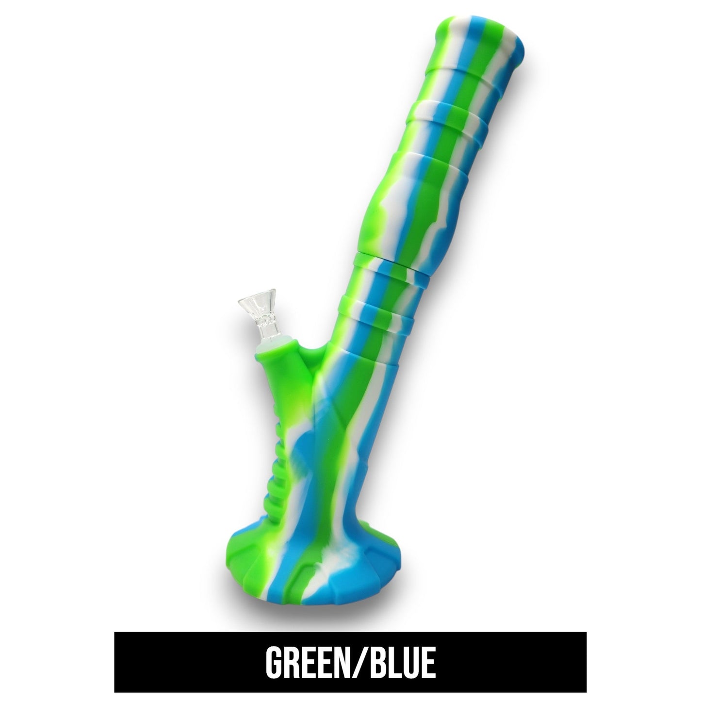 14" Silicone Leaning Straight Tube Bong