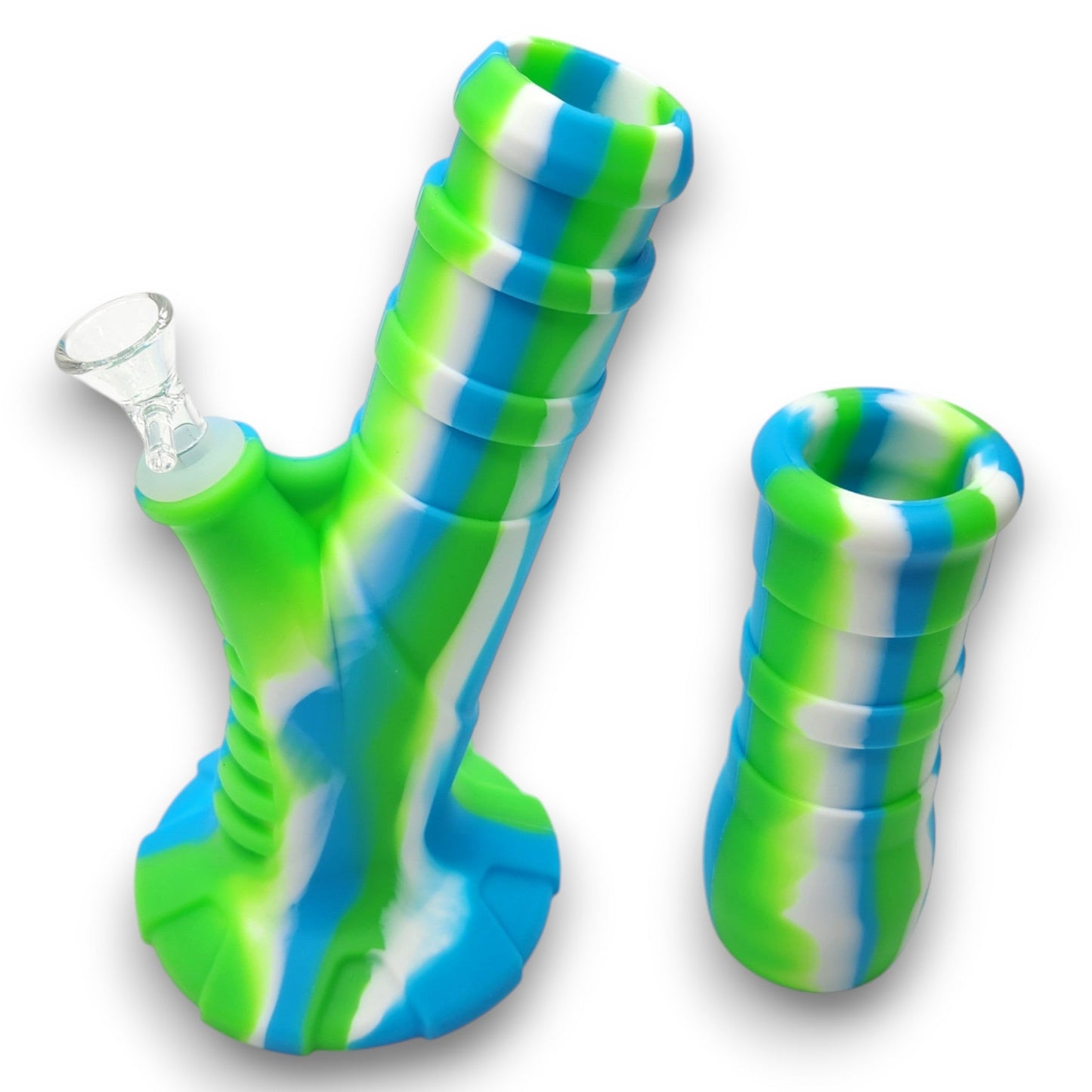 14" Silicone Leaning Straight Tube Bong