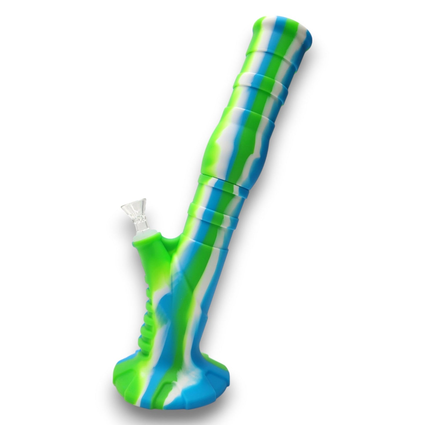 14" Silicone Leaning Straight Tube Bong