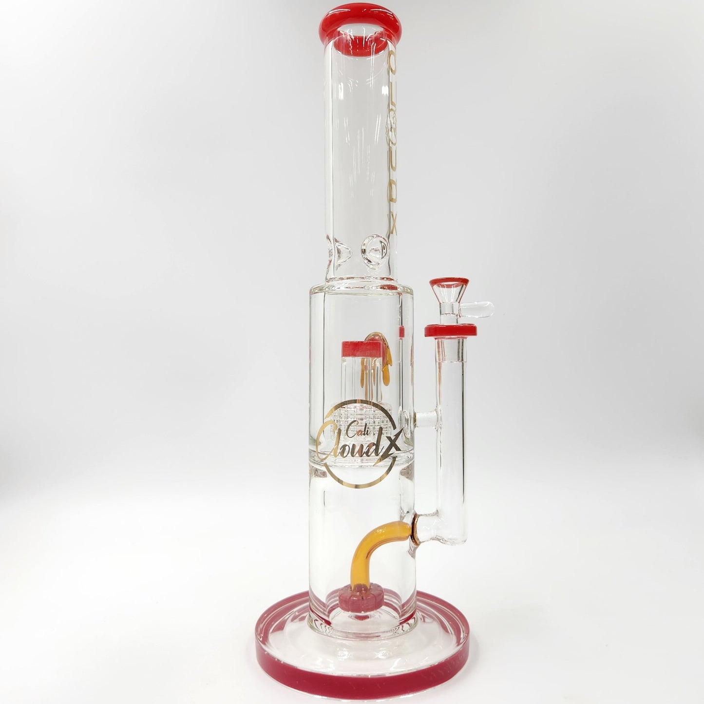 15" Cali CloudX Straight Tube Matrix UFO Circ Perc Bong