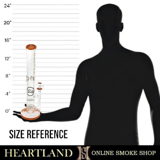 15" Cali CloudX Thick Straight Tube Dual Honeycomb Perc Bong