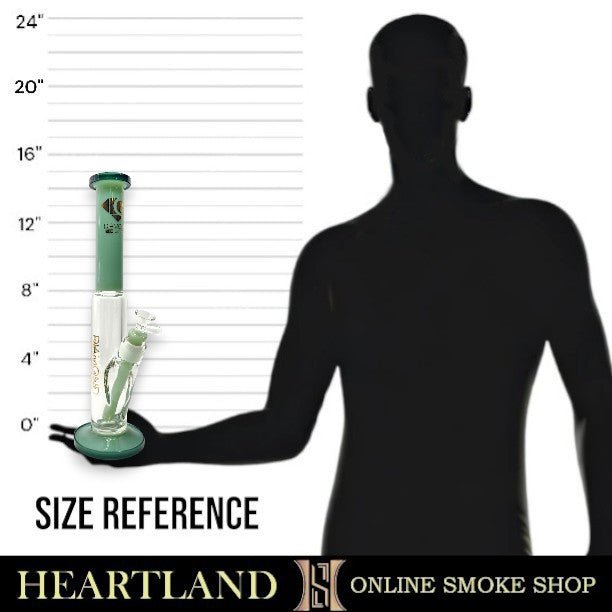 15" Diamond Glass Heavy Duty Straight Tube Bong