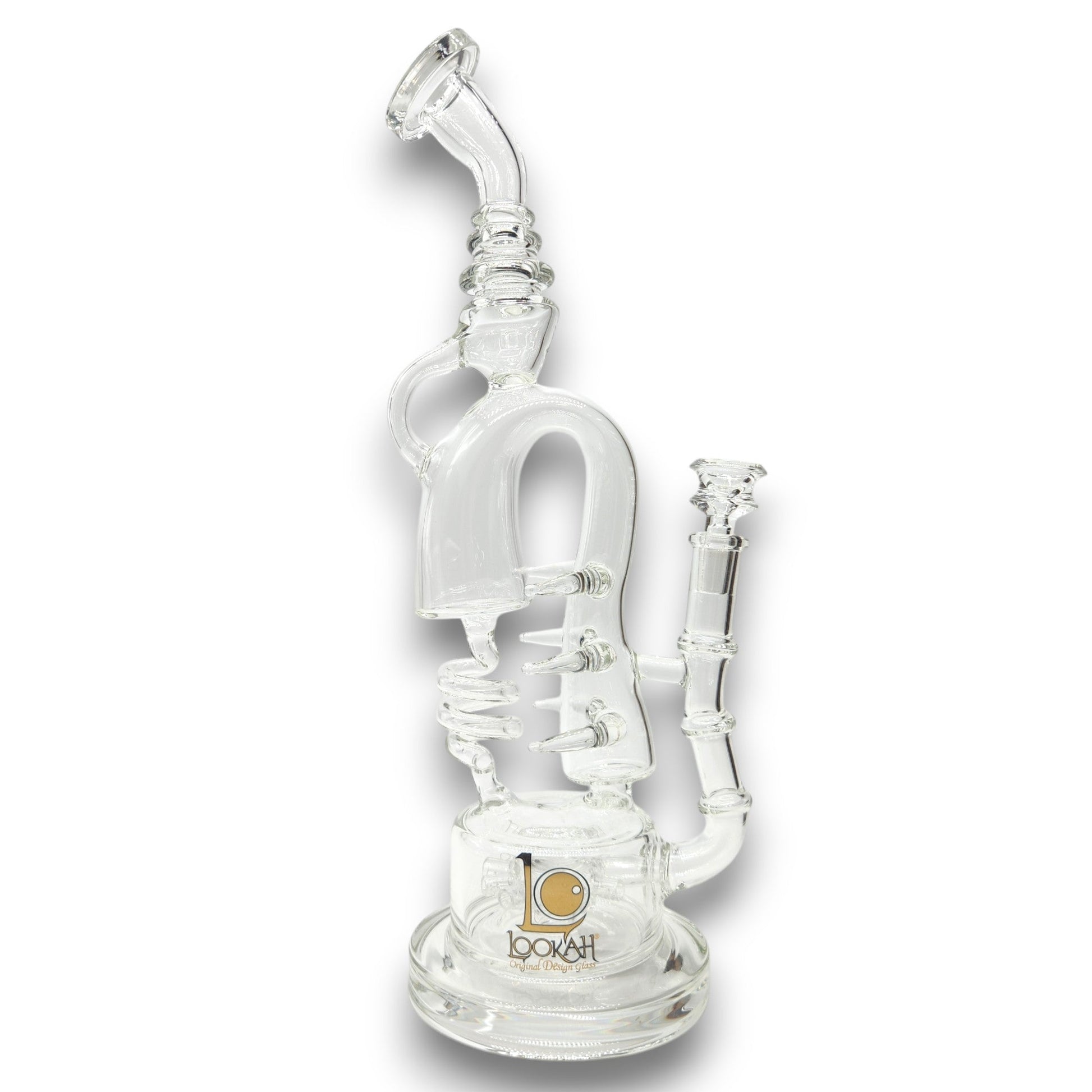 15" Lookah Spiral Glass Sprinkler Perc Recycler Bong