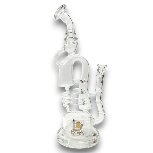 15" Lookah Spiral Glass Sprinkler Perc Recycler Bong