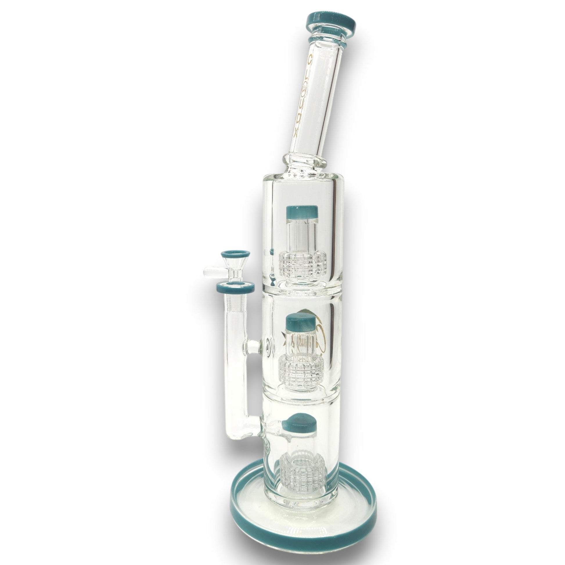 16" Cali CloudX 9mm Triple Matrix Showerhead Perc Straight Tube Bong