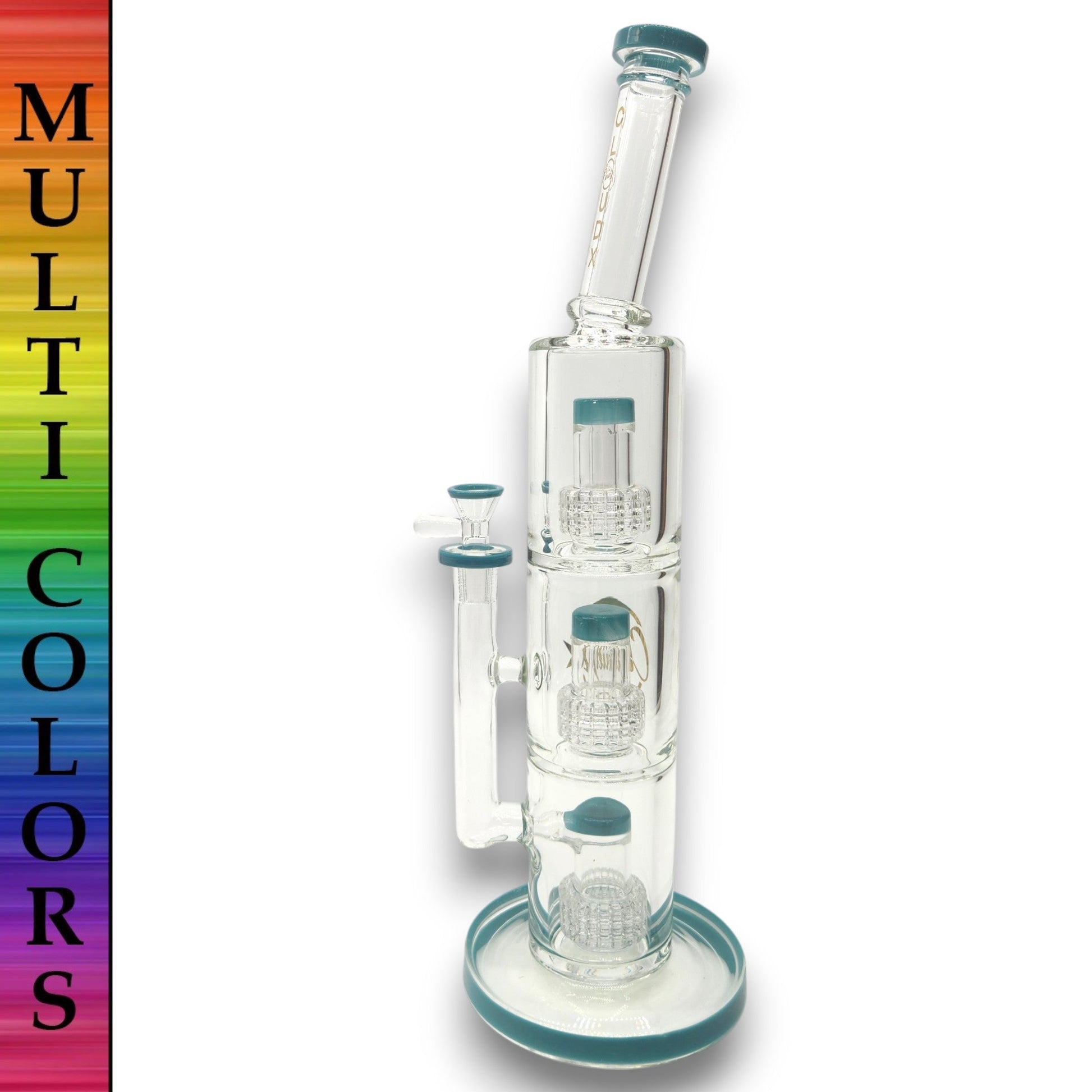 16" Cali CloudX 9mm Triple Matrix Showerhead Perc Straight Tube Bong