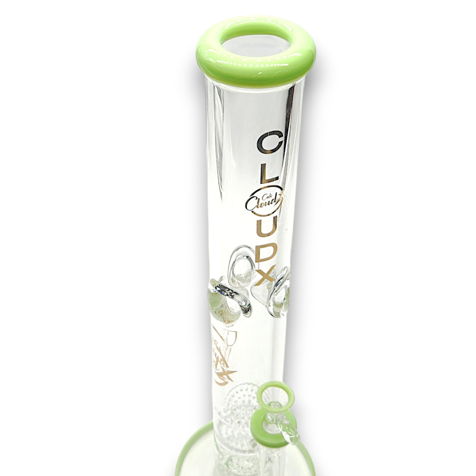 16" Cali CloudX Thick Straight Tube Triple Honeycomb Perc Bong
