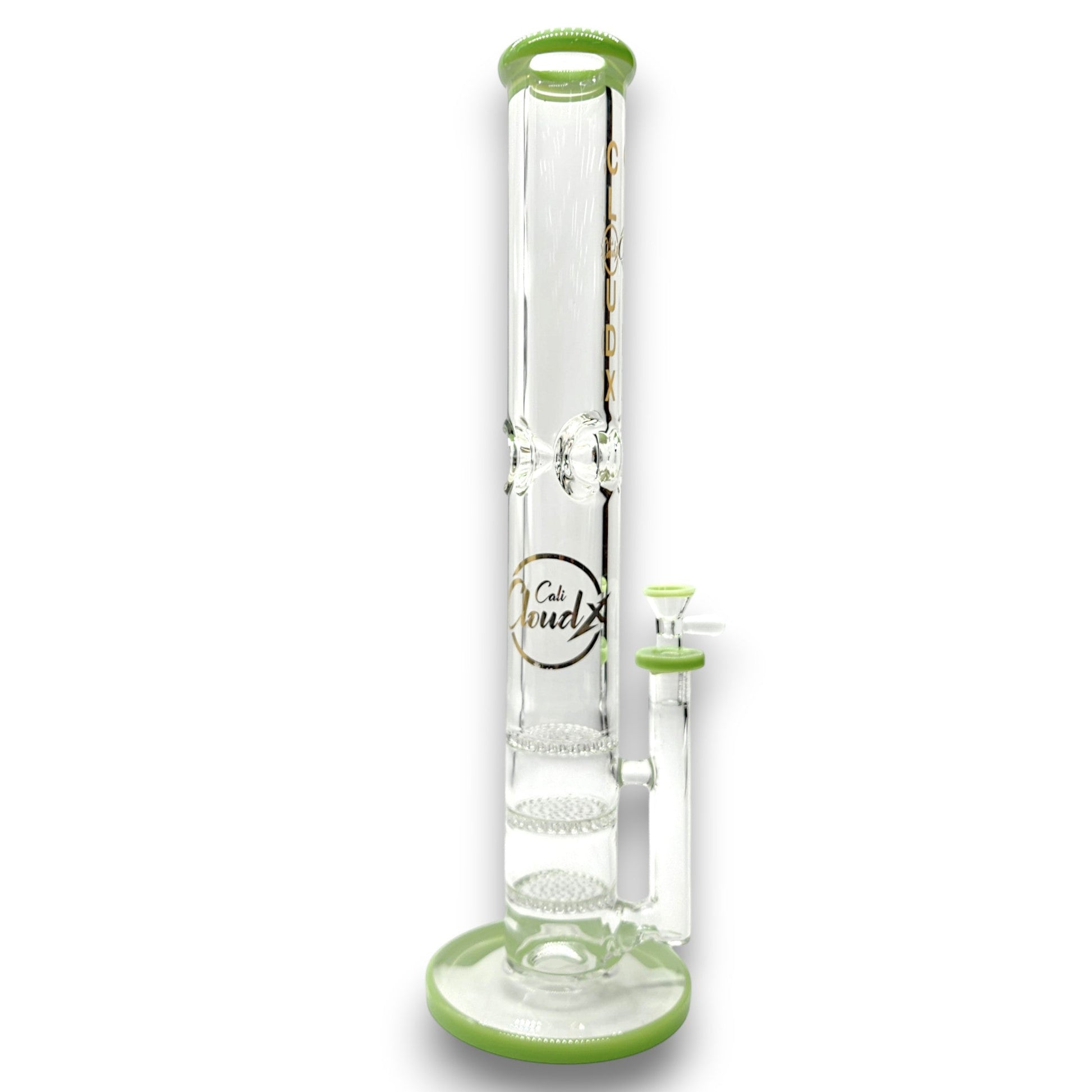 16" Cali CloudX Thick Straight Tube Triple Honeycomb Perc Bong