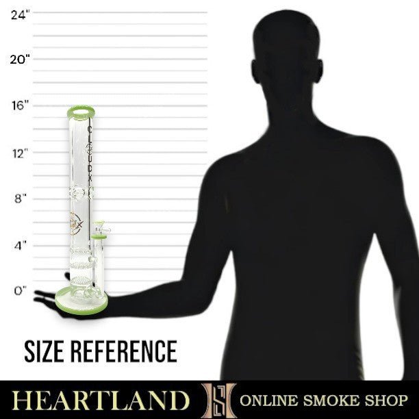 16" Cali CloudX Thick Straight Tube Triple Honeycomb Perc Bong