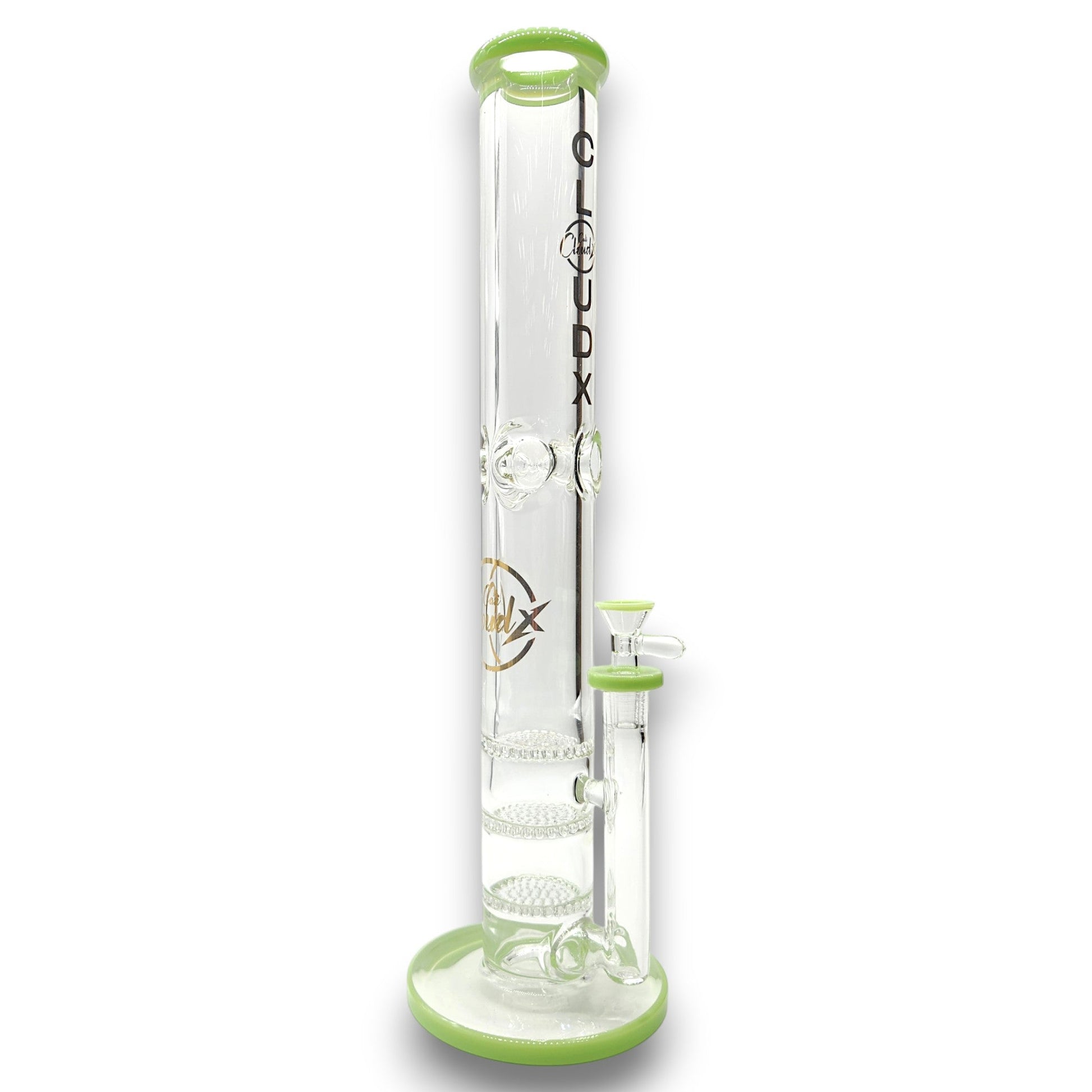 16" Cali CloudX Thick Straight Tube Triple Honeycomb Perc Bong