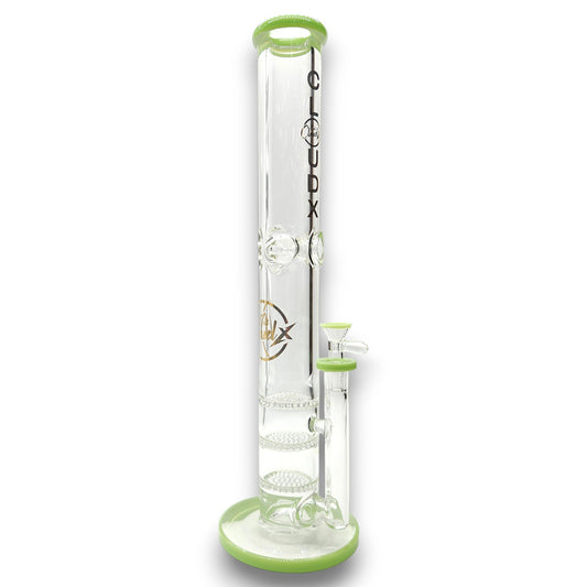 16" Cali CloudX Thick Straight Tube Triple Honeycomb Perc Bong