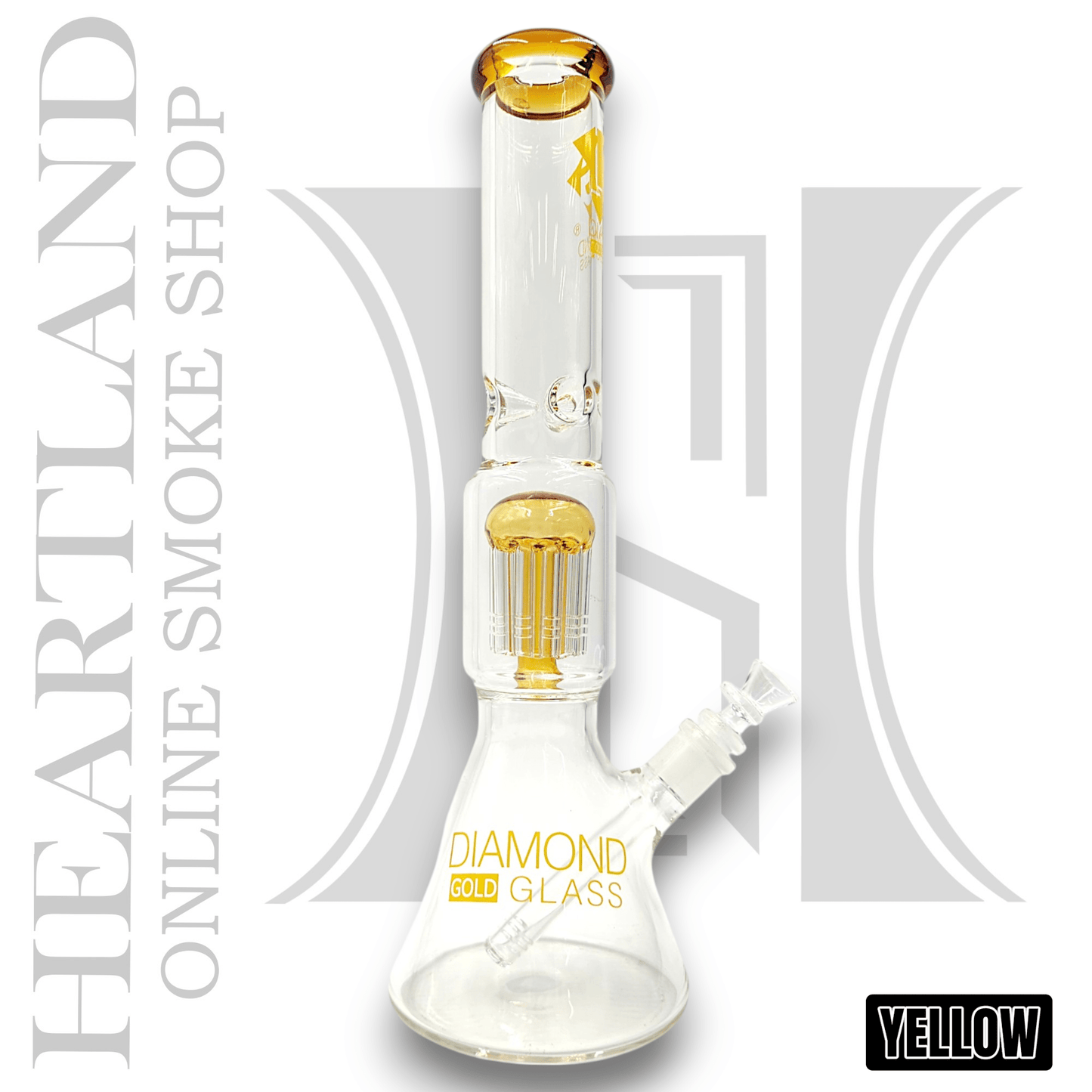 16" Diamond Glass Tree Percolator Beaker Bong
