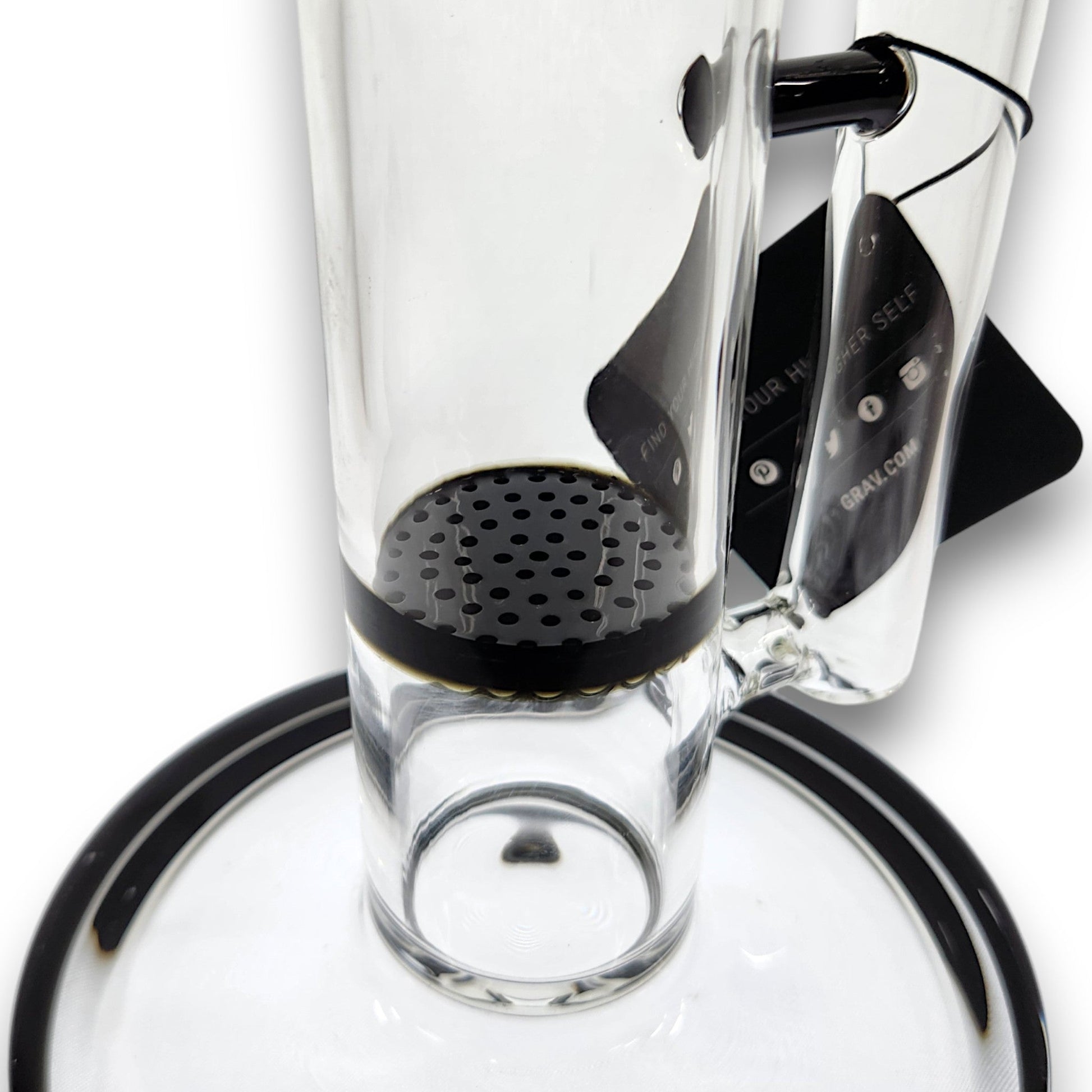 16" GRAV Large Straight Tube Honeycomb Perc Bong