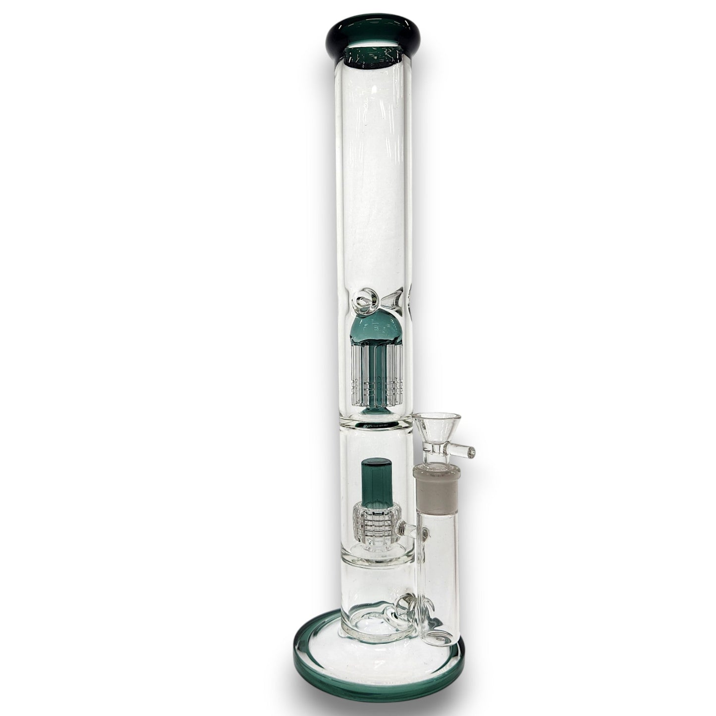 16" Heavy Duty Straight Tube Tree & Showerhead Percolator Bong