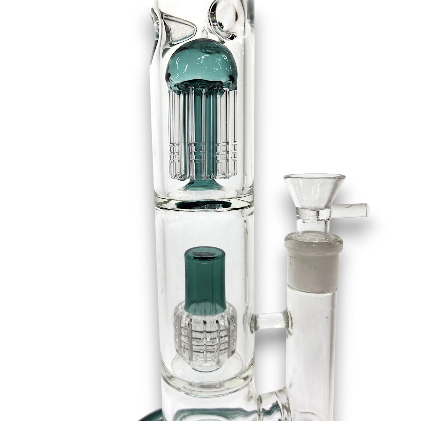 16" Heavy Duty Straight Tube Tree & Showerhead Percolator Bong