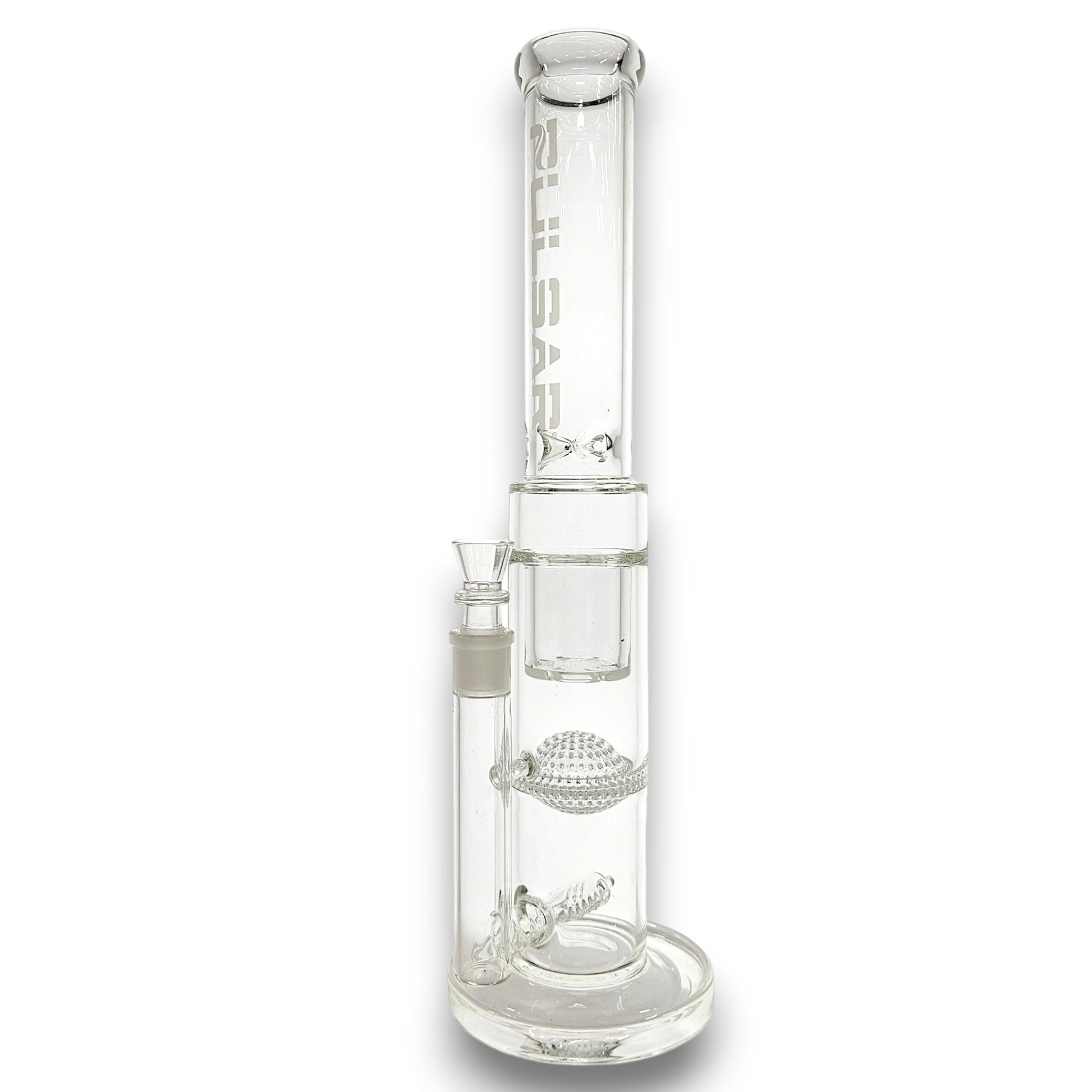 17" Pulsar Triple Perc Honeycomb Dome Turbine Straight Tube Bong