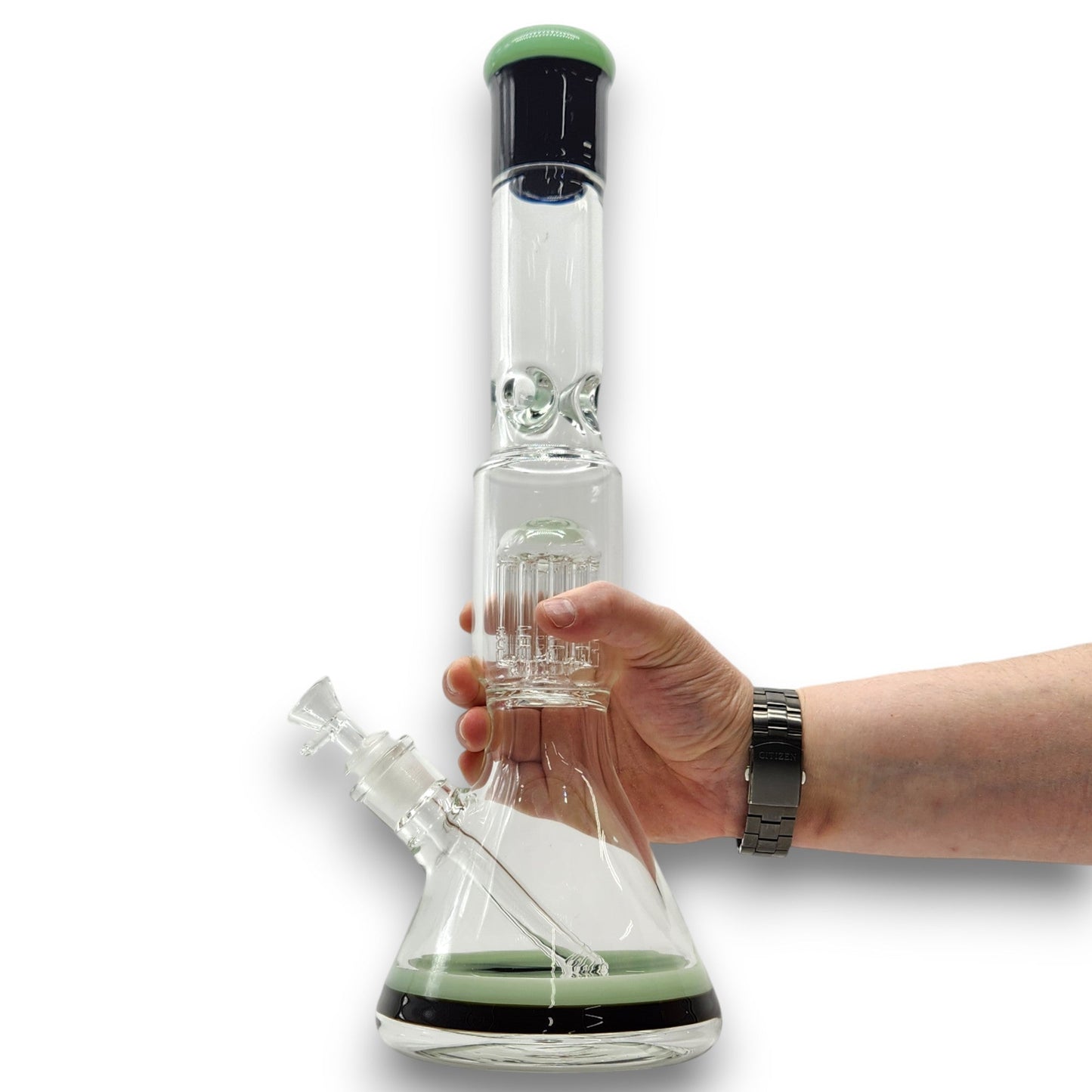 18" Special 20 9mm Thick Glass Tree Percolator Beaker Bong