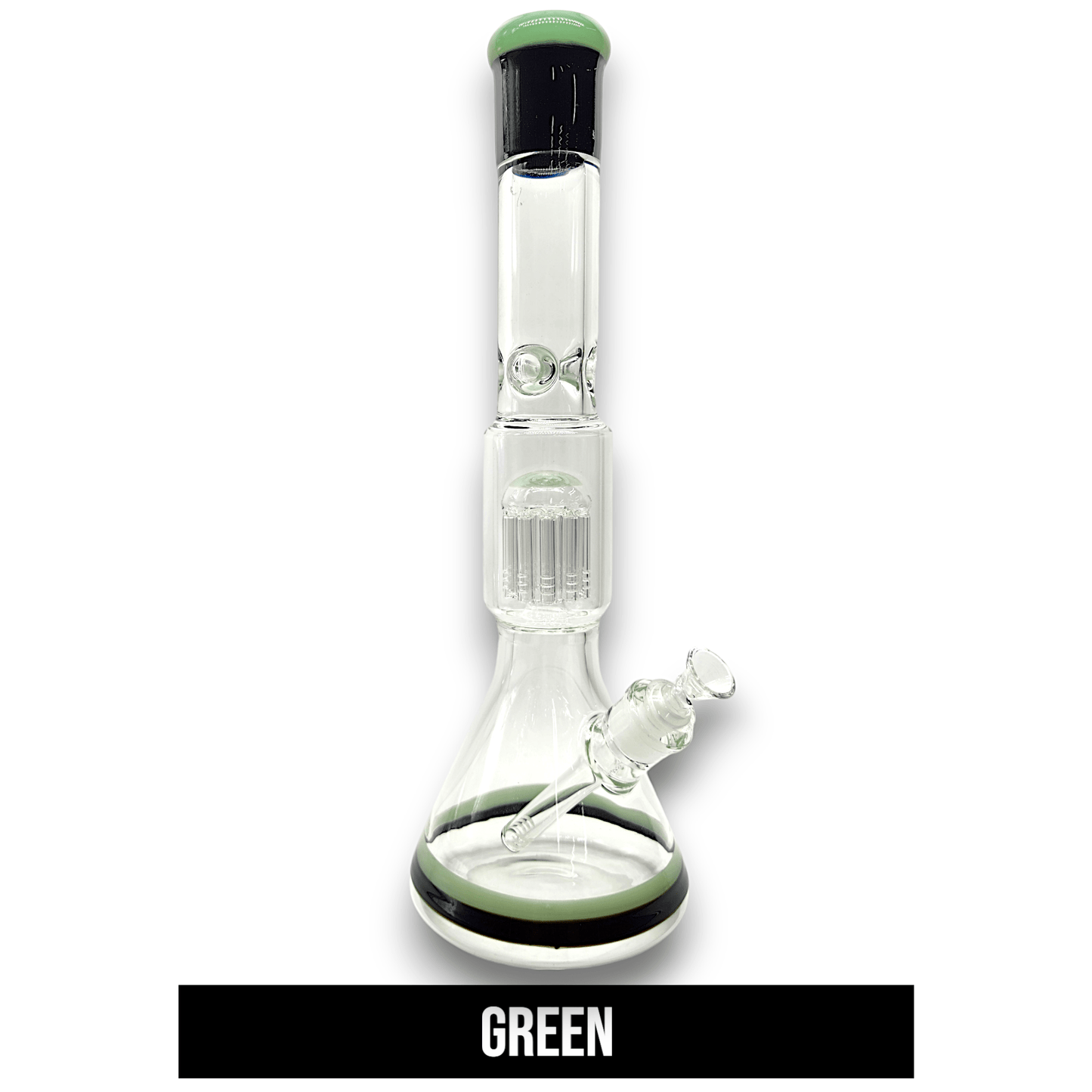 18" Special 20 9mm Thick Glass Tree Percolator Beaker Bong
