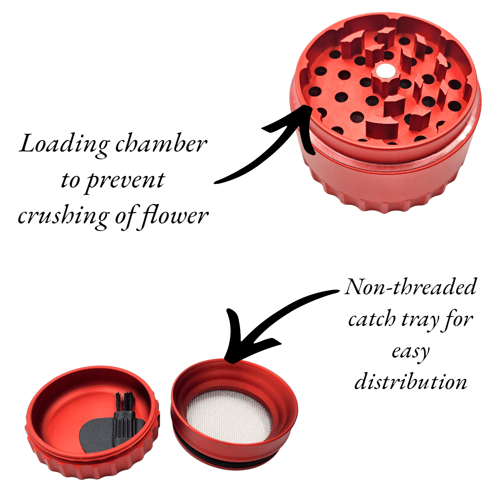 2 - 1/2" Bougie Aluminum 4 Stage Grinder