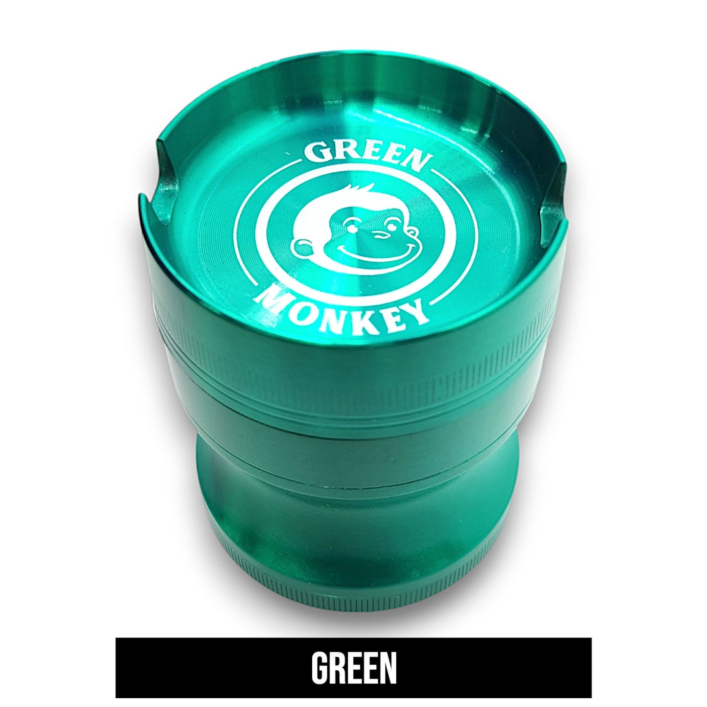 2 - 1/2" Green Monkey Chacma Metal Grinder with Ashtray