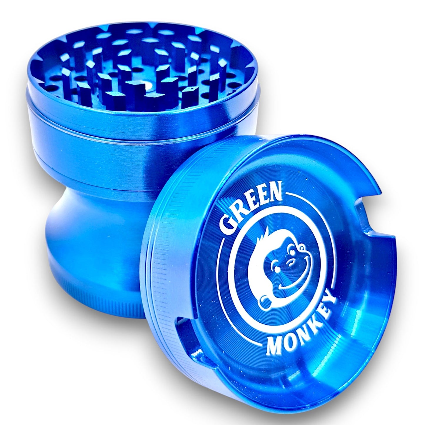 2 - 1/2" Green Monkey Chacma Metal Grinder with Ashtray