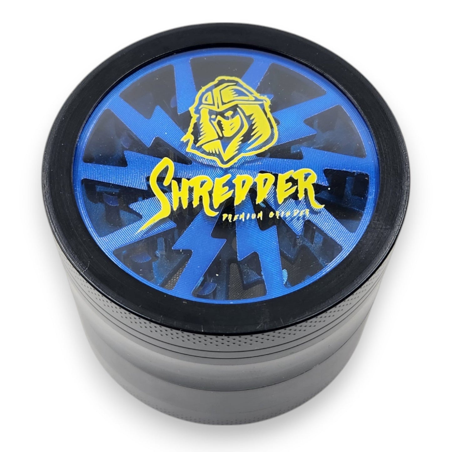 2 - 1/2" Shredder See Through Top Aluminum 4 Piece Grinder