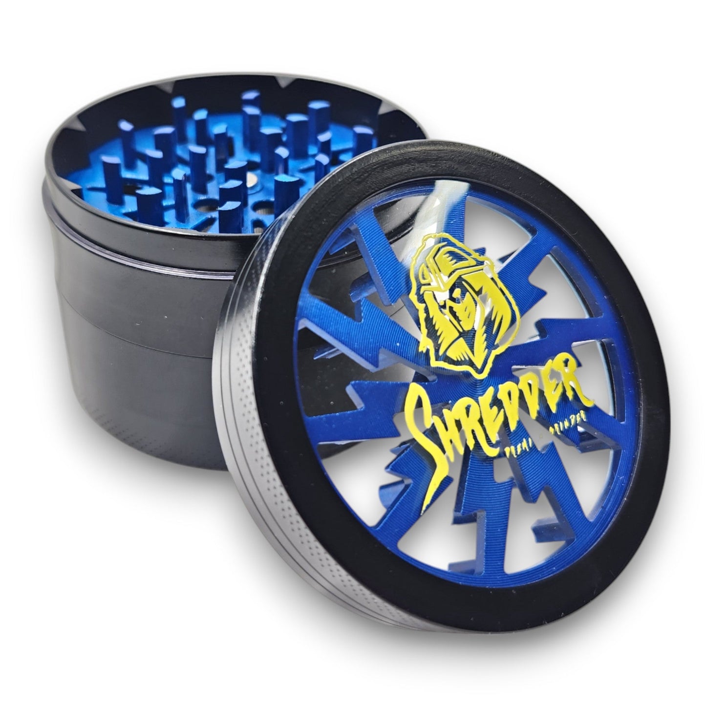 2 - 1/2" Shredder See Through Top Aluminum 4 Piece Grinder
