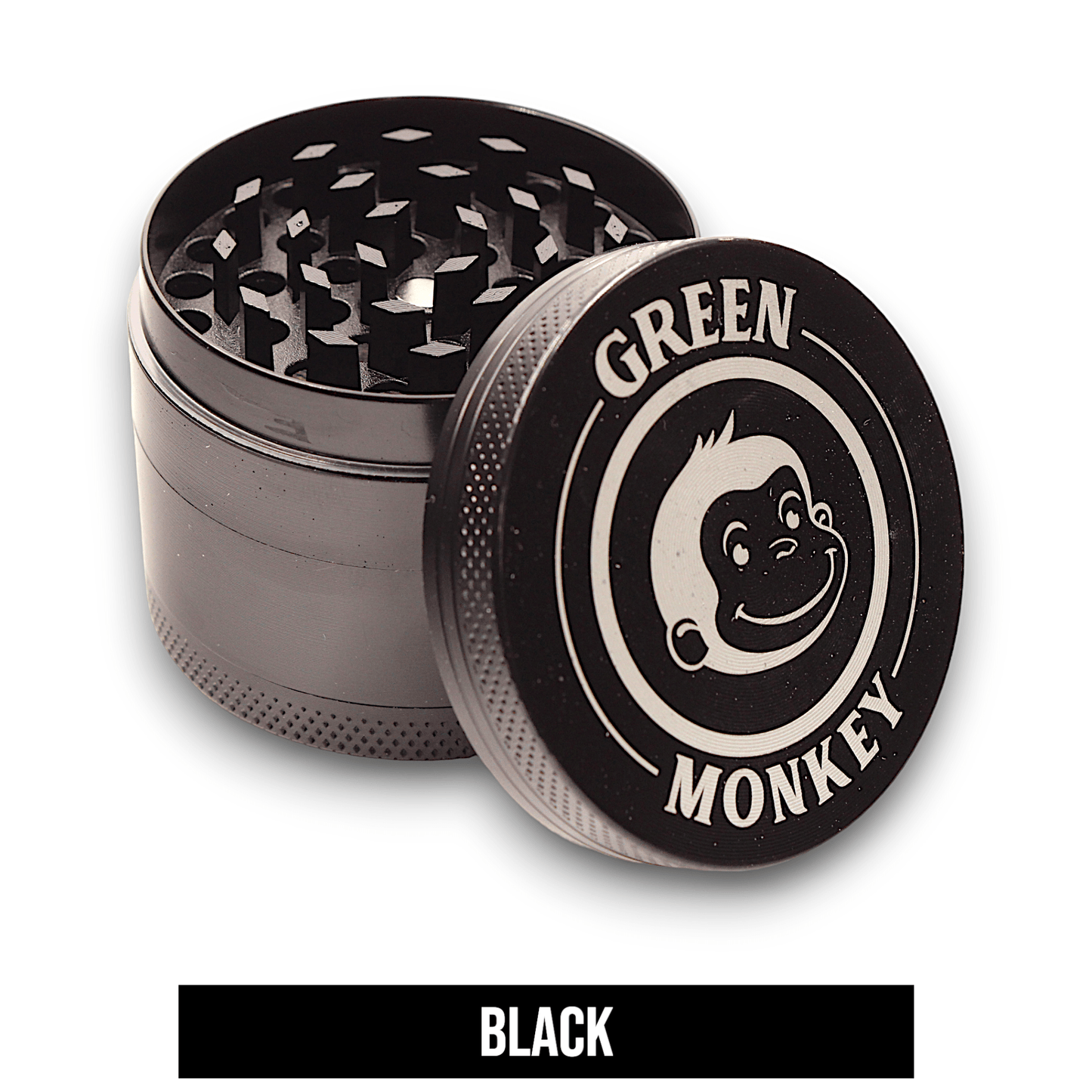 2 - 1/4" Green Monkey Capuchin Zinc 4 Piece Grinder