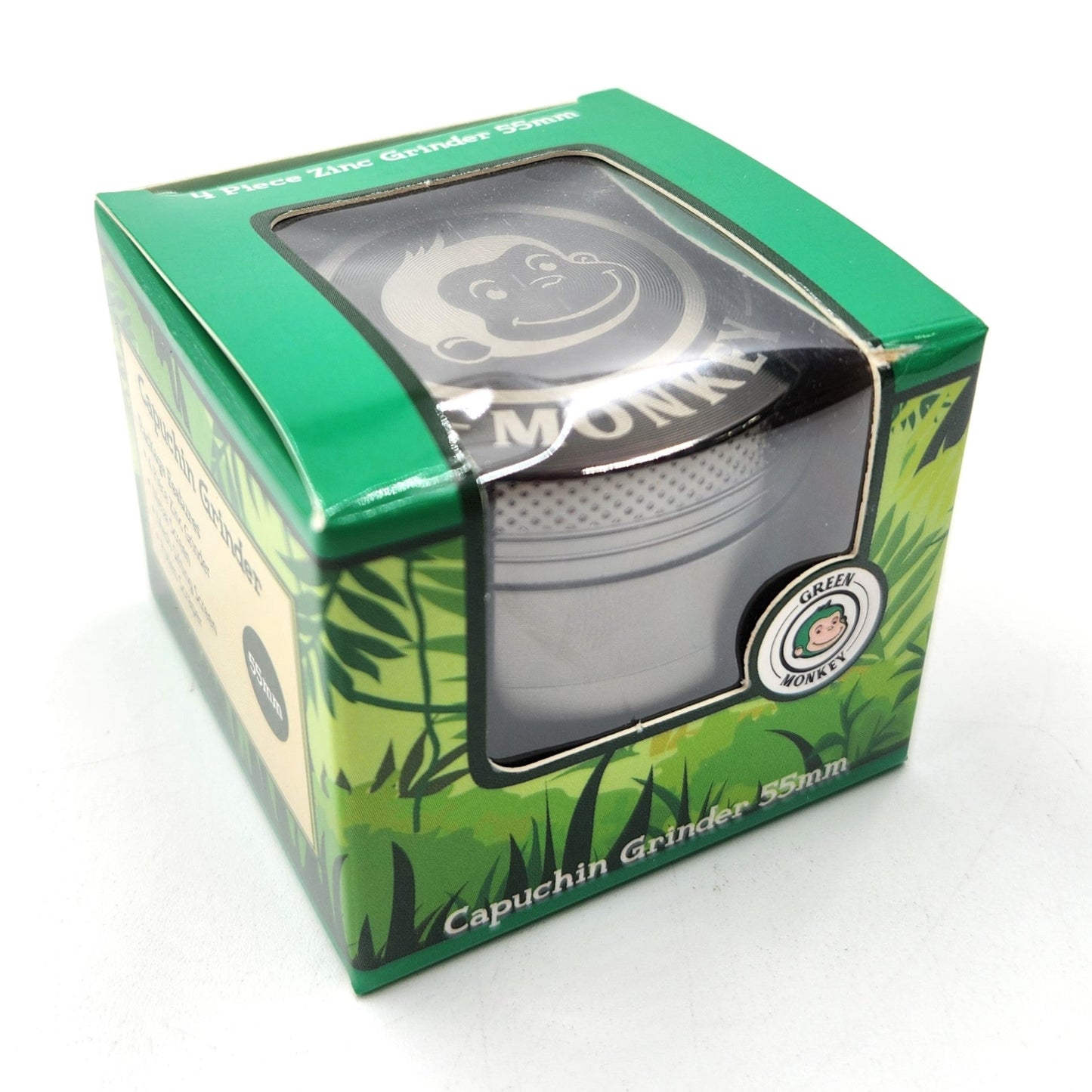 2 - 1/4" Green Monkey Capuchin Zinc 4 Piece Grinder