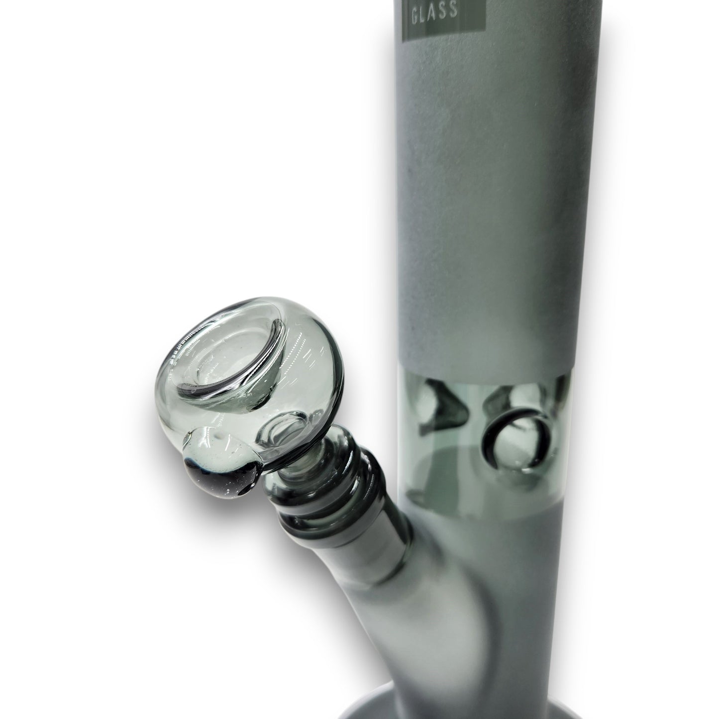 16" Diamond Glass Sandblasted Matte Finish Straight Tube Bong