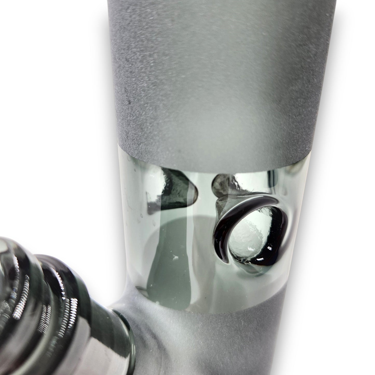 16" Diamond Glass Sandblasted Matte Finish Straight Tube Bong