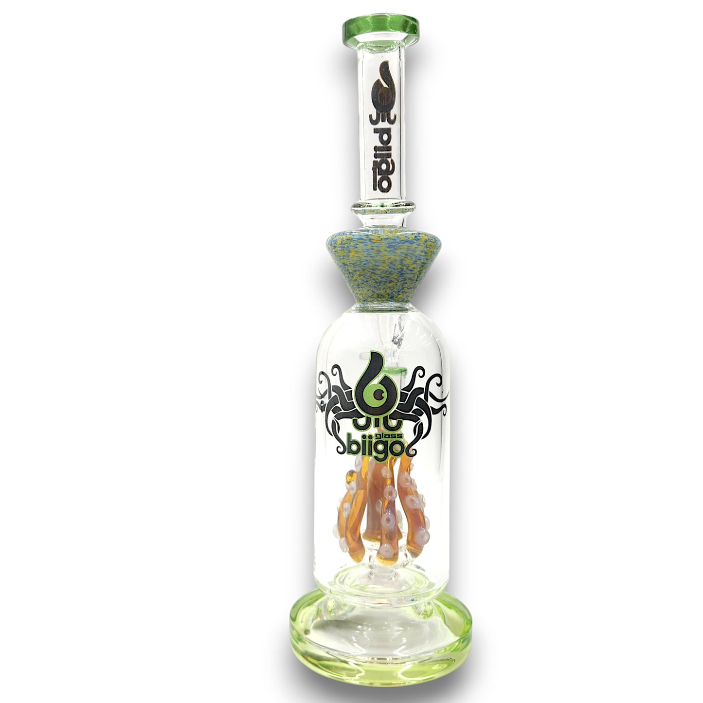 14" Biigo Glass Kraken Octopus Circ Perc Bong