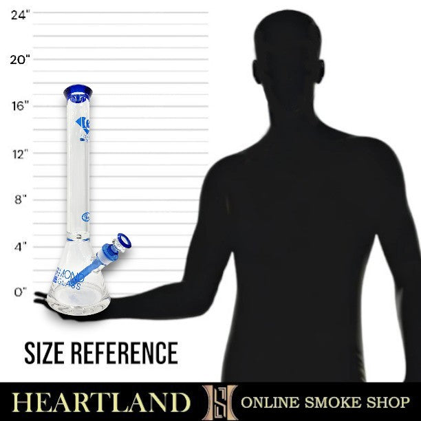 18" Diamond 9mm Heavy Duty Beaker Bong