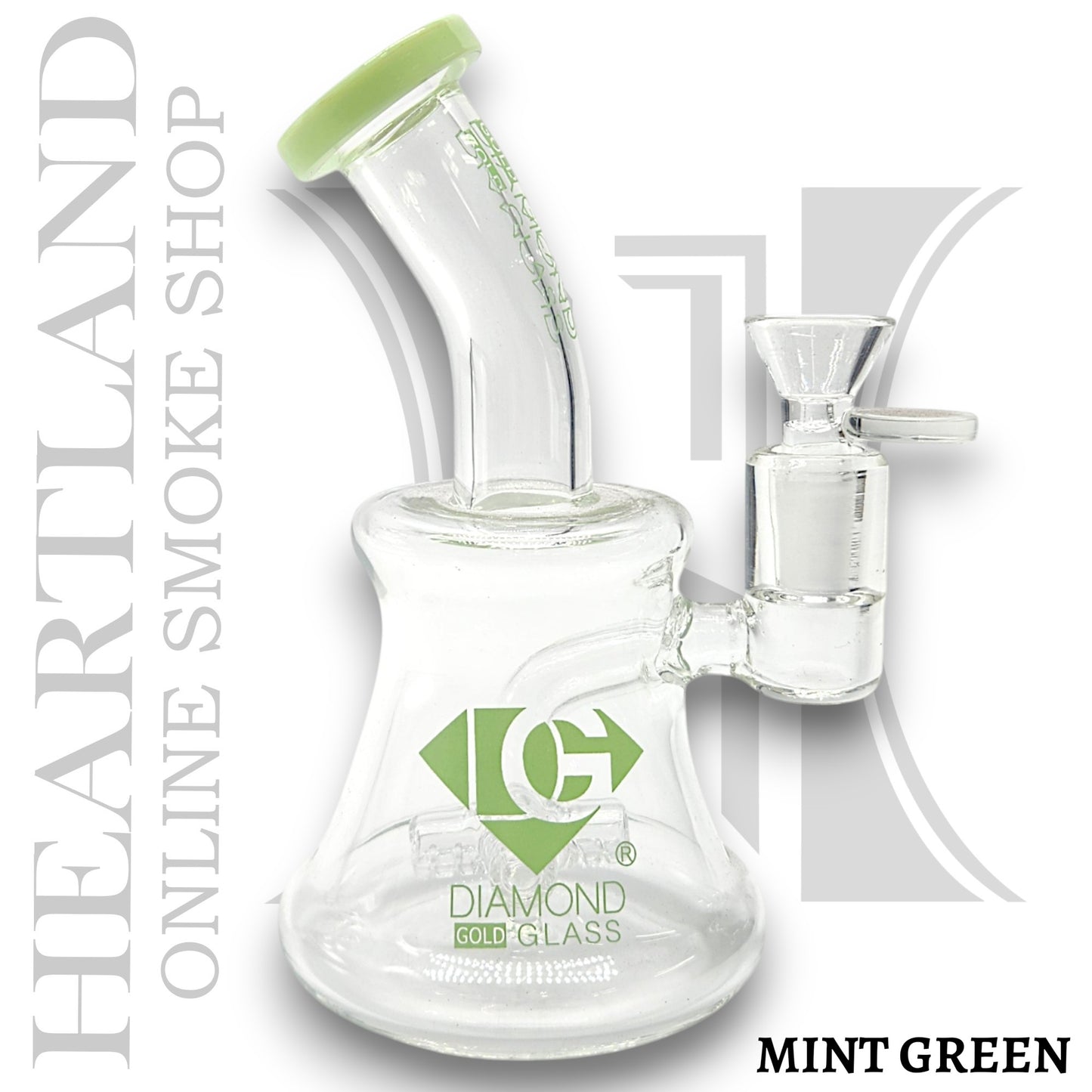 7" Diamond Quad Inline Perc Bong