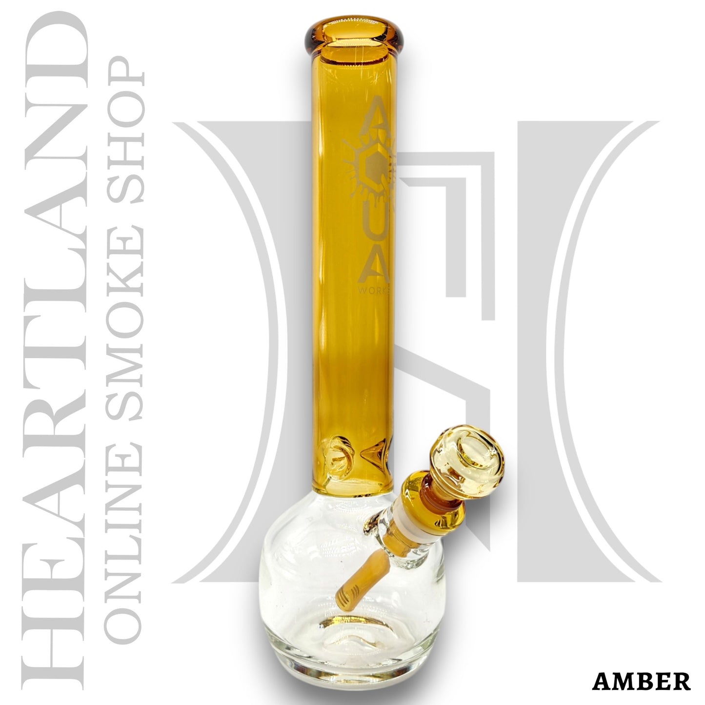 15" Aqua Works Thick Round Bottom Beaker Bong