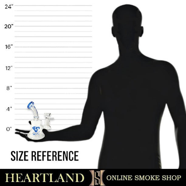 5-1/2" Diamond Glass Circ Percolator Pocket Bubbler Bong
