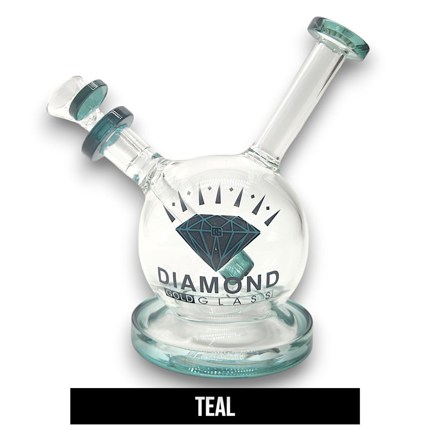 7" Diamond Glass Globe Bubbler Bong