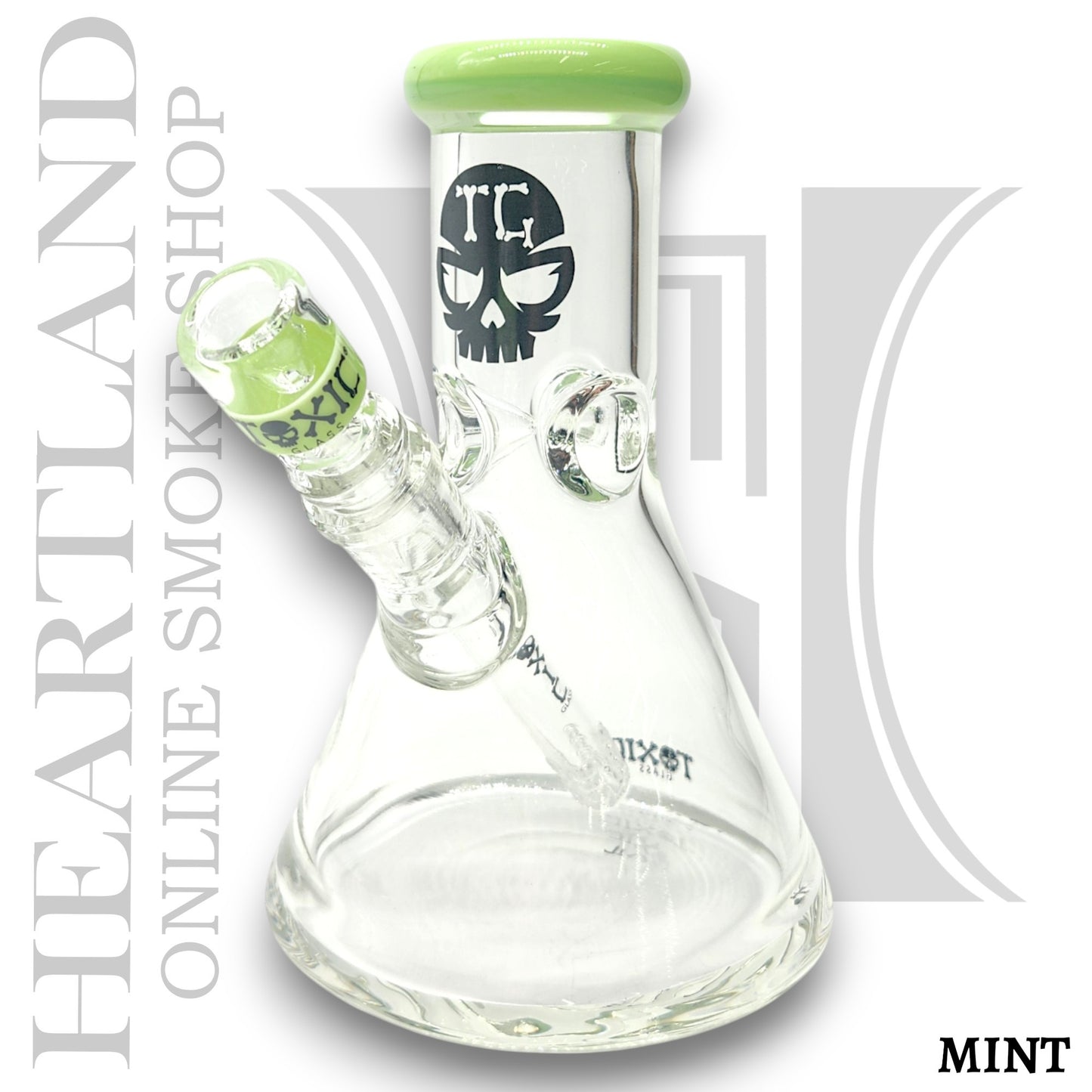 8" Toxic Glass Heavy Duty Beaker Bong