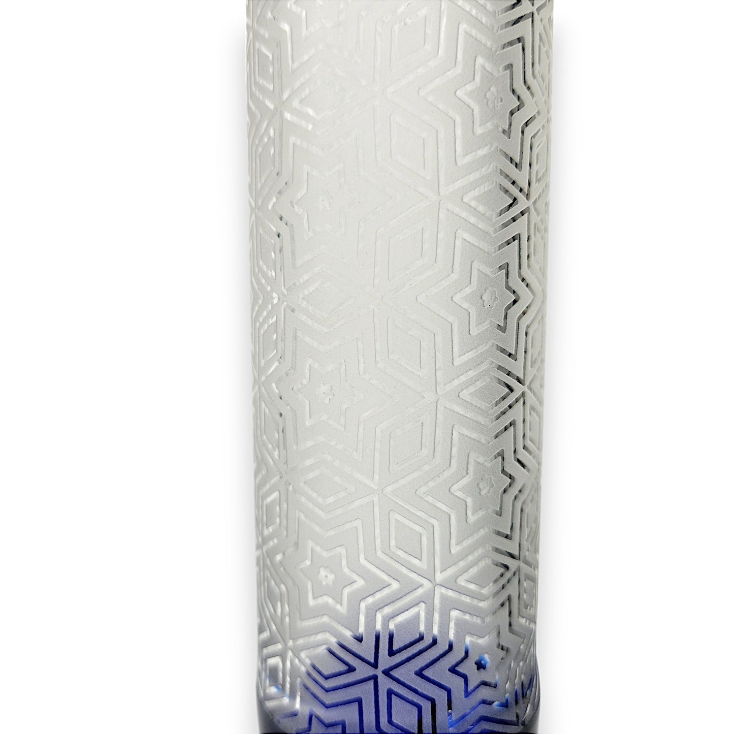 18" Heavy Duty Star Etched Glass Design Beaker Bong