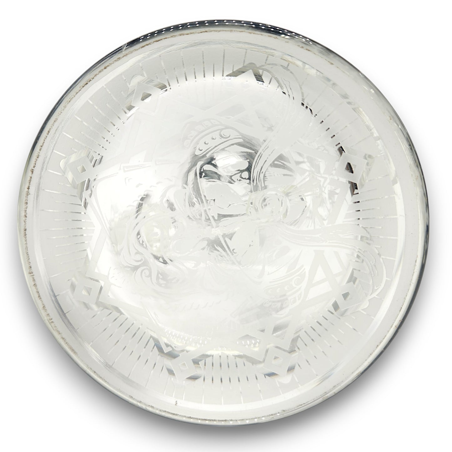 18" Heavy Duty Skull Etched Glass Design Beaker Bong