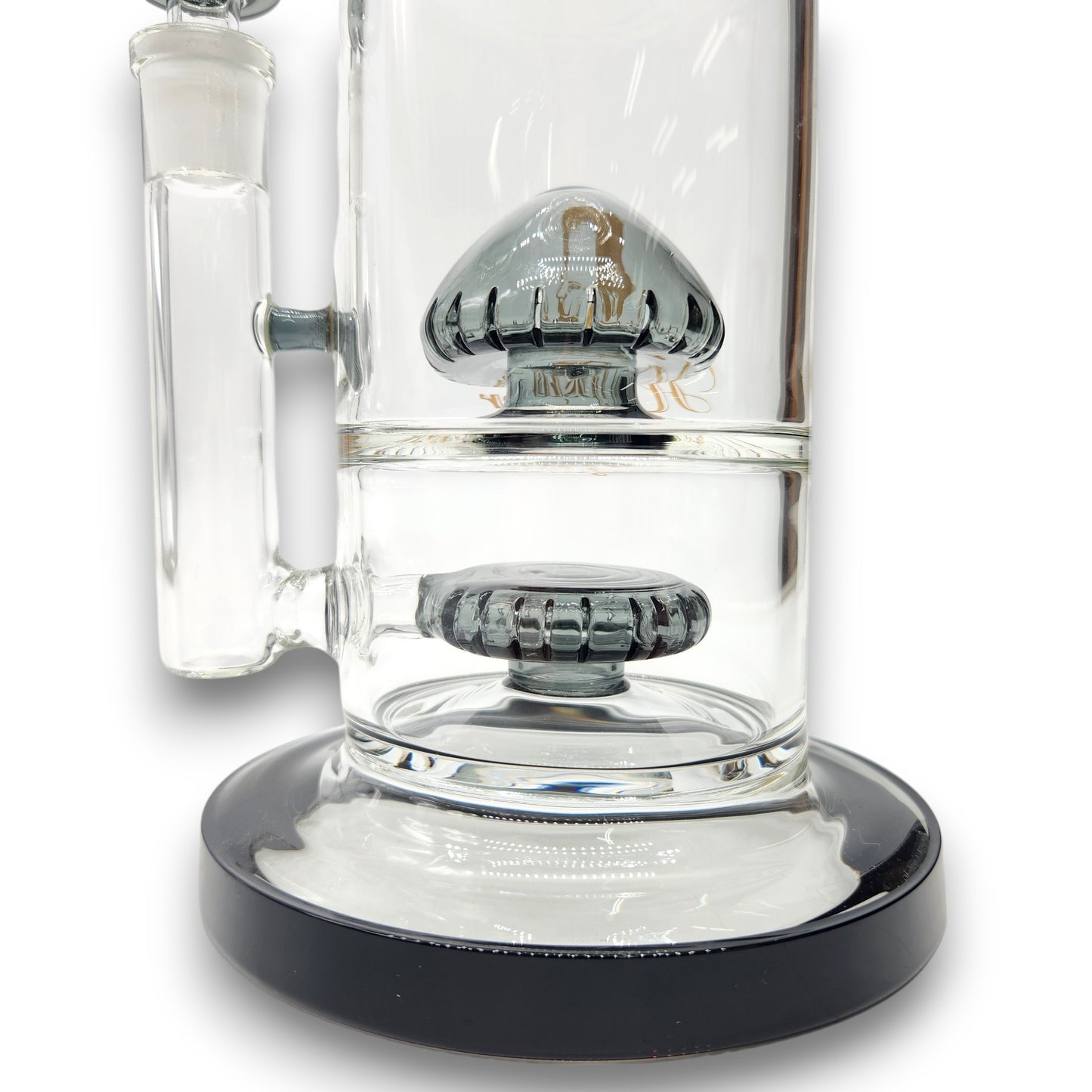 17" Hipster Triple Coil and Mushroom Perc Straight Tube Bong