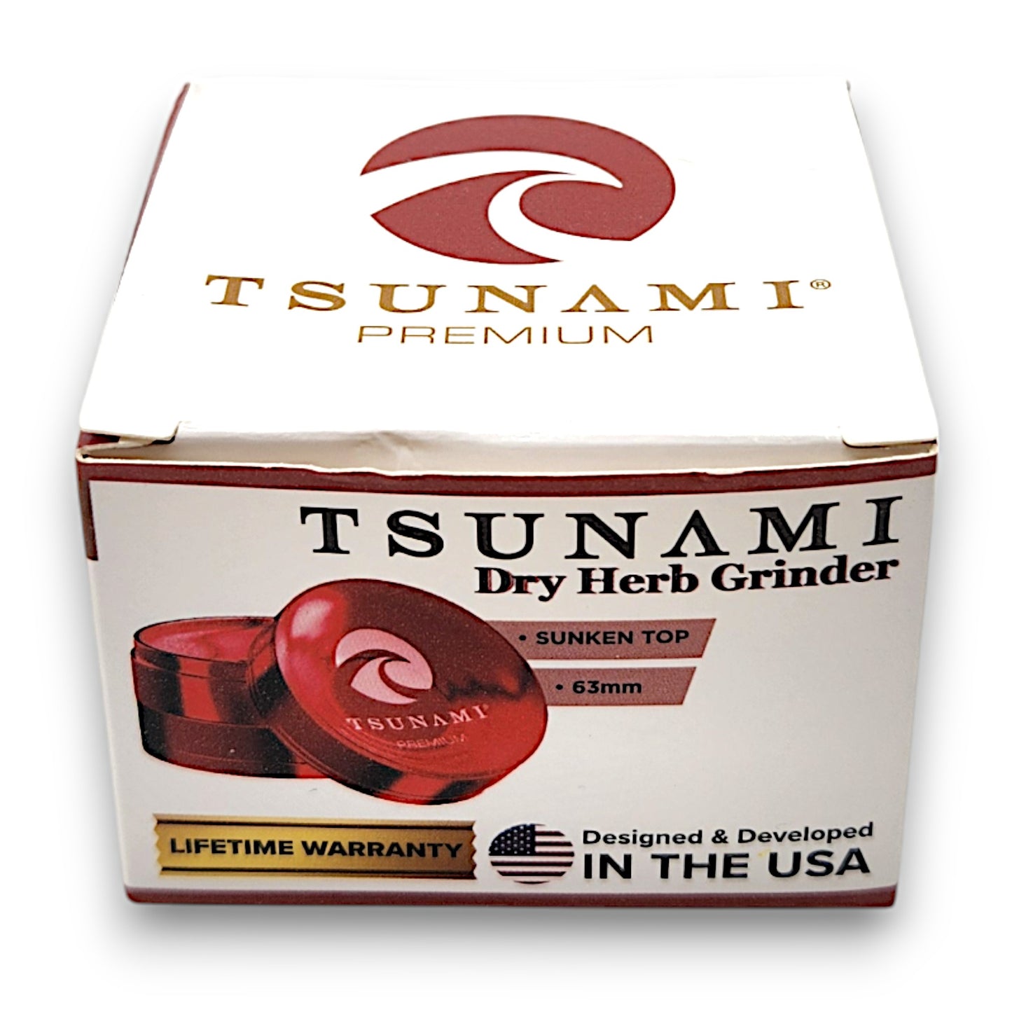 2.5" Tsunami Chromium Finish 4 Piece Grinder